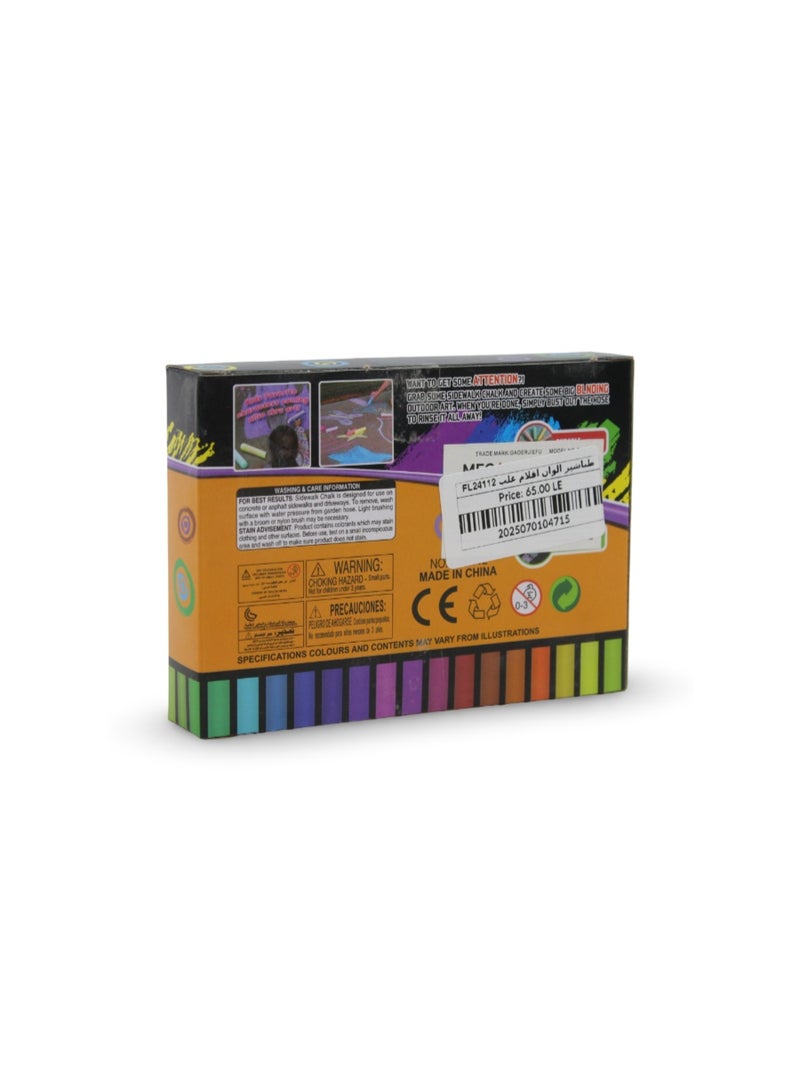 Jumbo Chalk Assorted Bright Colors – 6 Pcs - Image 2