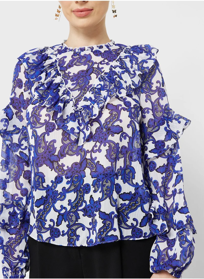 Ted Baker Jacquard Paisley Printed Top
