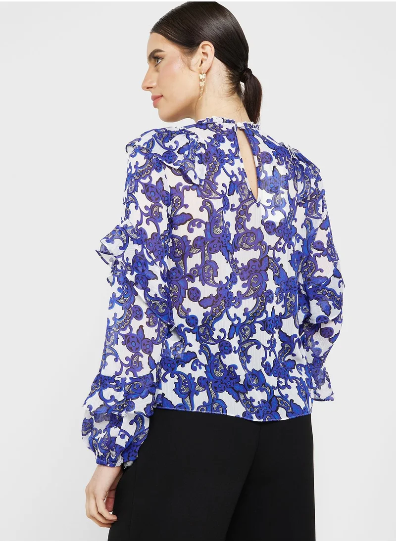Ted Baker Jacquard Paisley Printed Top
