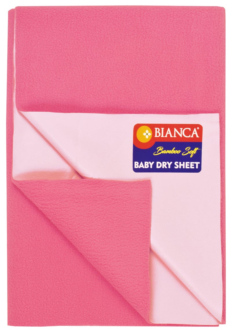 BIANCA Soft Bamboo Baby Dry Sheet, Mattress Protector -1pc Small (smartdry) | Waterproof & Breathable Anti Bacterial | Baby Dry Sheet & Mattress Protector. Solid-dk.Pink - Image 4