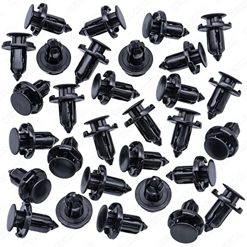 Rexka 30 pcs Front Fender Bumper Engine Cover Push Type Clips for Honda Mitsubishi MR200300 Lancer, Outlander,Eclipse, Eclipse Cross, Galant, Mirage, Montero, Montero Sport, Outlander Sport - Image 2
