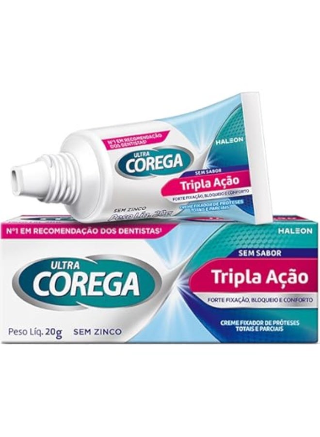 Corega Denture Adhesive Cream – Super Tasteless – 20 g