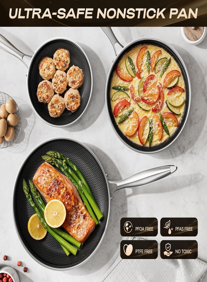 ZEROPAN Hybrid Nonstick 10 Inch Frying Pan,Non stick Frying Pan,Stay-Cool Handle, Dishwasher-Friendly, Oven-Safe Up to 500°F, Induction Ready, Compatible with All Cooktops - Image 2