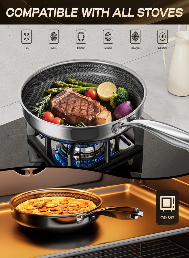 ZEROPAN Hybrid Nonstick 10 Inch Frying Pan,Non stick Frying Pan,Stay-Cool Handle, Dishwasher-Friendly, Oven-Safe Up to 500°F, Induction Ready, Compatible with All Cooktops - Image 3
