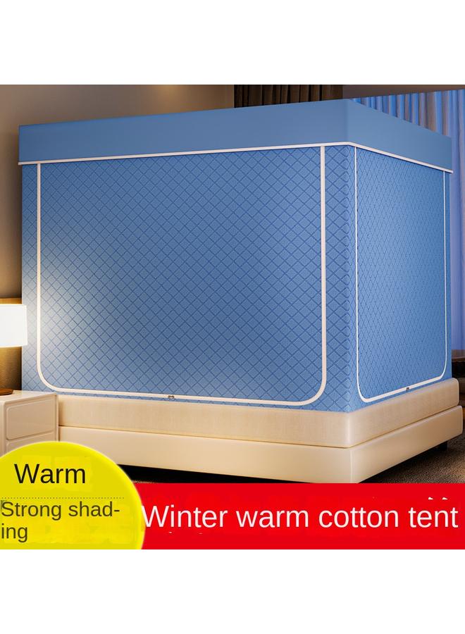 Bluejw Indoor Winter Cotton Tent Dormitory Adult Cotton Mosquito Net Autumn And Winter Warm Windproof Cold Protection Privacy Bed Net Iron  - Image 4
