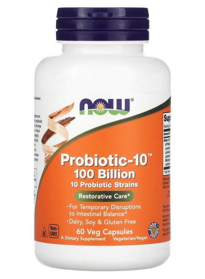 now Probiotic-10 100 Billion 60 Veg Capsules