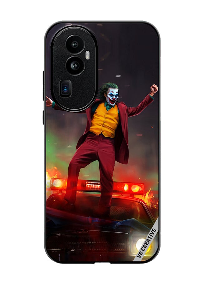 VR CREATIVE Protective Case Cover For Oppo Reno 10 Pro Plus Joker Over A Car With His Evil Laugh Design Multicolour - Image 1
