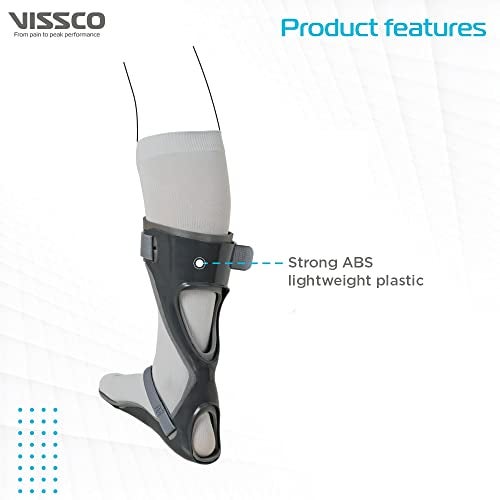 Vissco Foot Drop Splint, Ankle Support for patients suffering from Foot Drop, Prevents Axial Rotation of The Leg And Foot (Right Leg) - Large (Grey) - Image 3