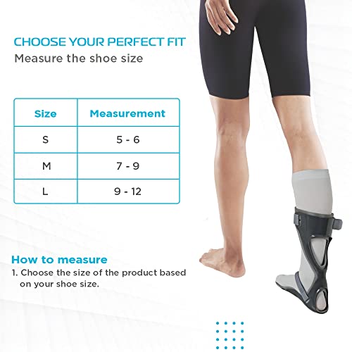 Vissco Foot Drop Splint, Ankle Support for patients suffering from Foot Drop, Prevents Axial Rotation of The Leg And Foot (Right Leg) - Large (Grey) - Image 2