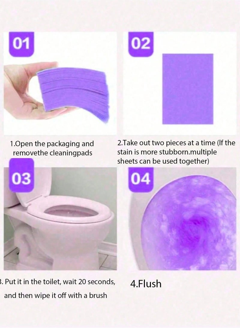 Toilet cleaning sheets with lavender scent – 30 pieces, multi-purpose for cleaning and disinfecting the toilet. Can also be used to polish and clean floors. - Image 2
