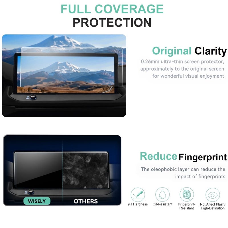 Wisely Premium Screen Guard for TOYOTA FORTUNER 2021 FACELIFT 8-Inch Display / 2024 Fortuner 4X4 4X2 Car Infotainment System Protector Accessories, Touch Responsive, HD Clear, Easy Installation - Image 4