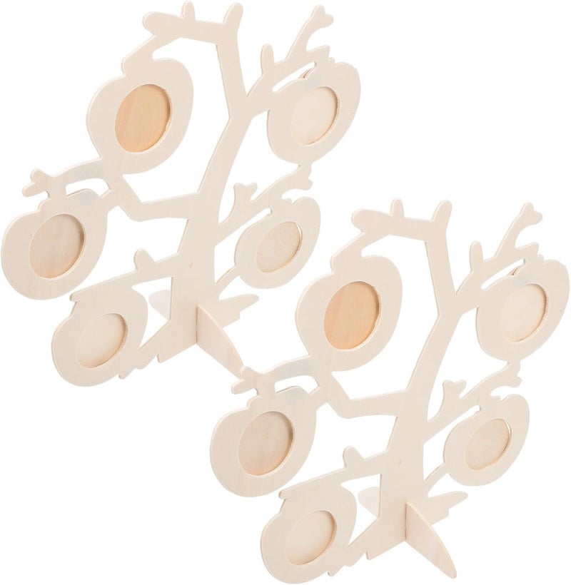 Creative Tree Photo Frame Set with Lightweight Snow Clay, Decorative Picture Holder for Home and Tabletop, 2 Sets DIY Photo Display Adornments - Image 1