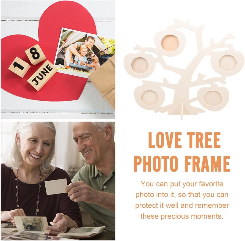 Creative Tree Photo Frame Set with Lightweight Snow Clay, Decorative Picture Holder for Home and Tabletop, 2 Sets DIY Photo Display Adornments - Image 3