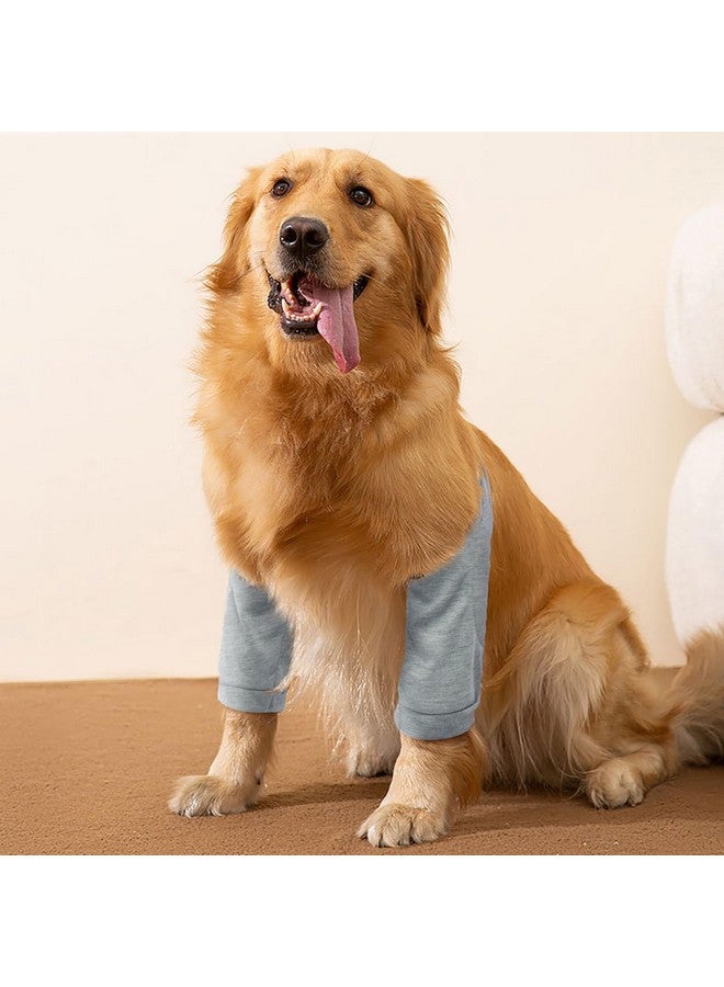 روزكيتش كم ROZKITCH للتعافي من جراحة الكلاب للأرجل الأمامية، واقي دعامة الكوع لمنع لعق الجروح للحيوانات الأليفة، كم ساق الكلب لمنع لعق الطوق المخروطي بديل للالتواء الرباط الصليبي الأمامي والتهاب المفاصل، رمادي XL - Image 5