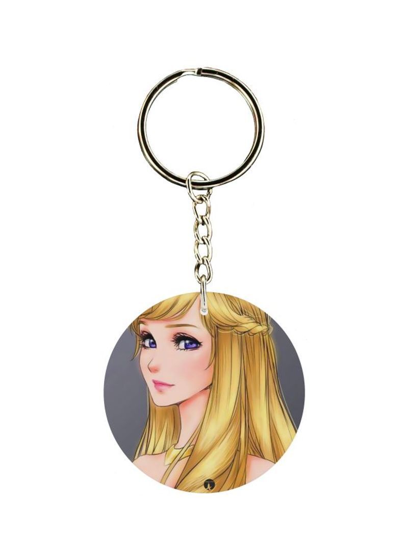 RKN Girl Printed Dual Sided Keychain