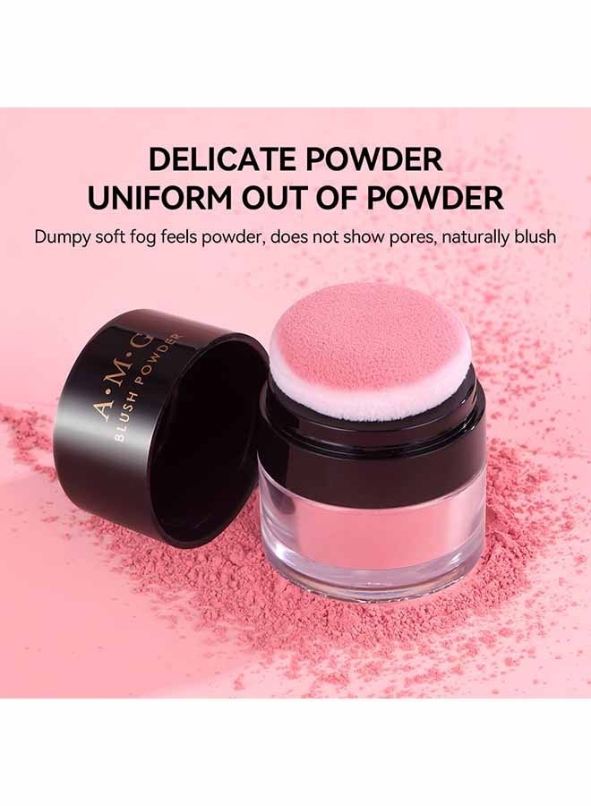 اي ام جي مسحوق أحمر الخدود - مع إسفنجة رأس الفطر ، مقاوم للماء ، غير لامع ، مشرق ، سهل التلوين ، لا تلطخ ، يحافظ على لون جيد طوال اليوم # 1 حبوب لقاح الخوخ - Image 3