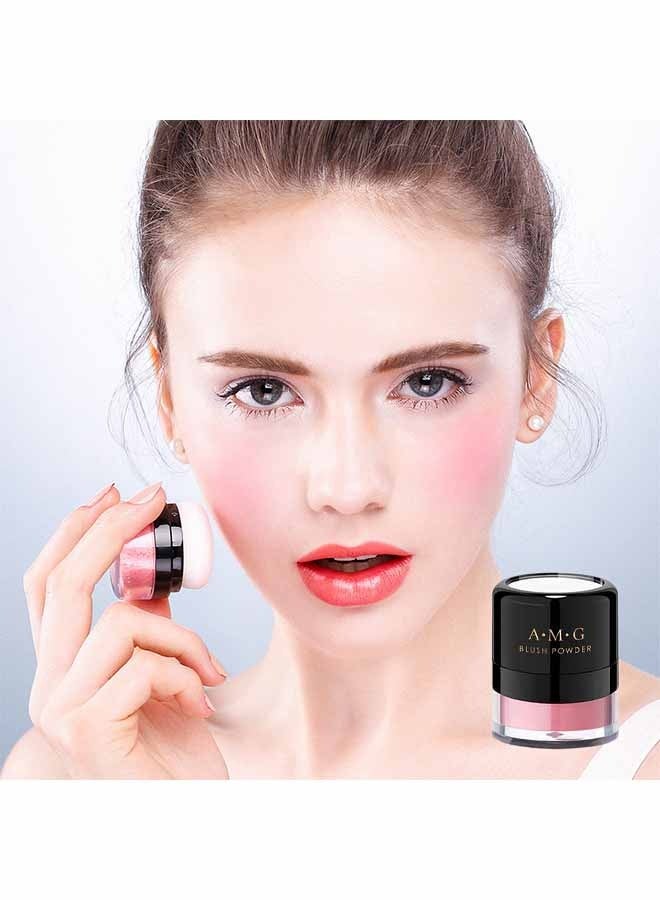 اي ام جي مسحوق أحمر الخدود - مع إسفنجة رأس الفطر ، مقاوم للماء ، غير لامع ، مشرق ، سهل التلوين ، لا تلطخ ، يحافظ على لون جيد طوال اليوم # 1 حبوب لقاح الخوخ - Image 5