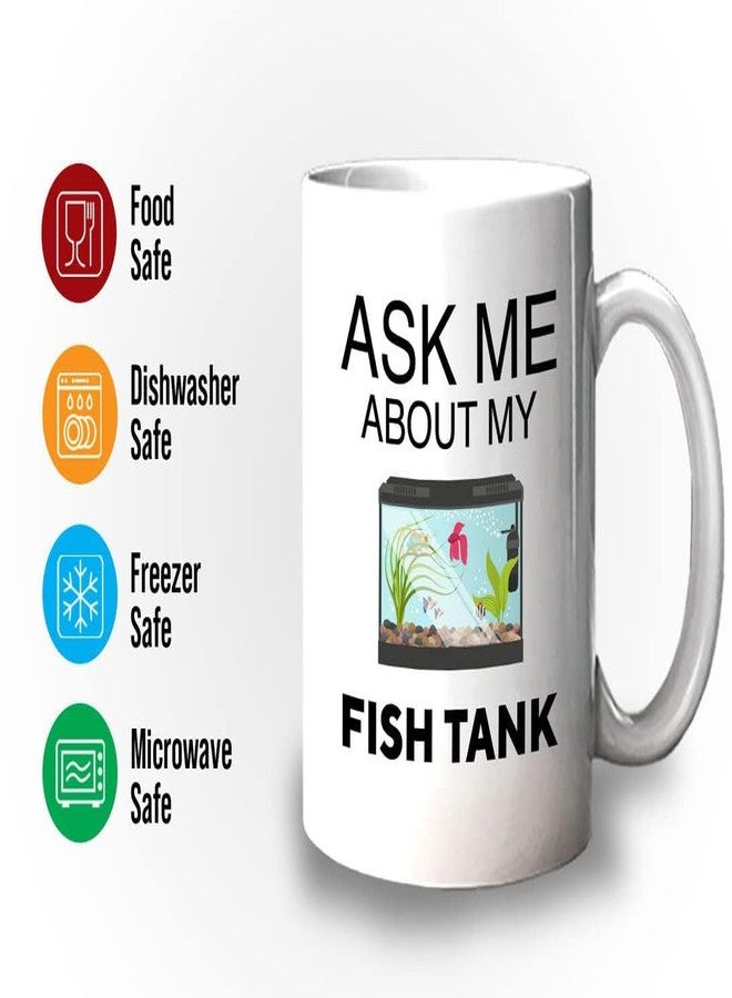 Bubble Hugs Fish Tank Lover Coffee Mug 11oz White - Fish Tank Lovers - Aquarist & Fishkeeping Gift - Image 4