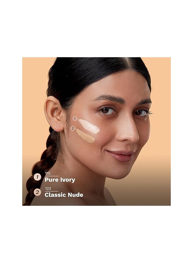 بيلجريم كريم أساس سائل سيروم بيور آيفوري من بيلجريم، غير لامع وبدون مسام، 30 مل | كريم أساس لمكياج الوجه غني بفيتامين C وحمض الهيالورونيك ومستخلص الخيزران | مقاوم للماء، تغطية طوال اليوم | جميع أنواع البشرة - Image 5