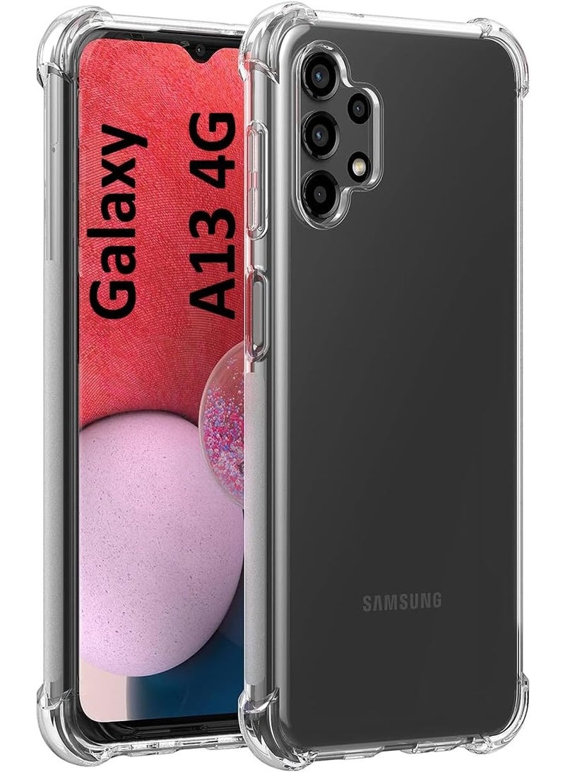 Samsung Galaxy A13 4G Phone Case, Clear TPU, Transparent Soft Cover, Four Corners Protection - Image 1