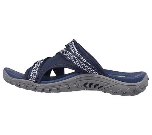 SKECHERS صندل رياضي خارجي للنساء من سكيشرز - ريجا - سلايد ثرو، أزرق 5M - Image 2
