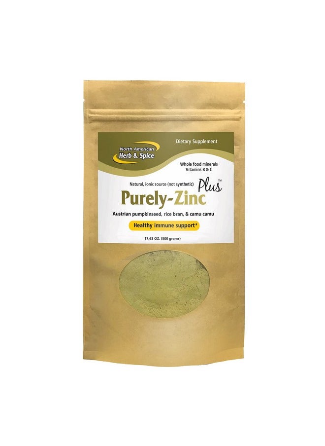 North American Herb & Spice - North American Herb & Spice Purely-Zinc Plus - 17.63 oz - Whole Food Zinc Supplement - Healthy Immune Support - Austrian Pumpkin Seed, Rice Bran & Camu Camu - Non-GMO - 18 Servings - Image 1