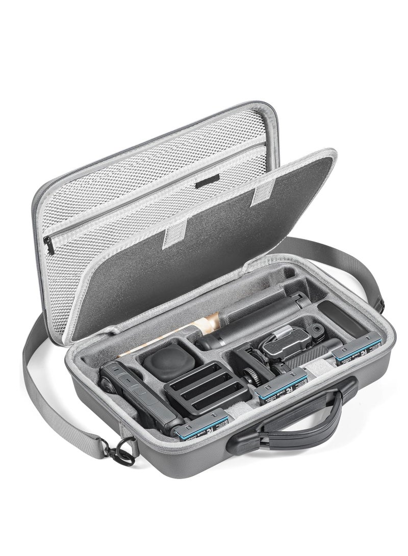 KASTWAVE Carry Case for Insta360 X4, Camera Case, Professional Camera Backpack, Portable PU Storage, Protective Bag Travel Case for Insta360 X4 Accessories with Large Capacity - Image 1