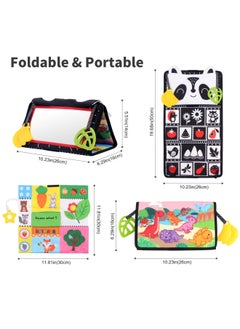 Generic Baby Toy Foldable Double-sided Cloth Book Ha Ha Mirror Color Training Voice Bite Table Calendar-Color:Haha Mirror Cloth Book  - Image 1