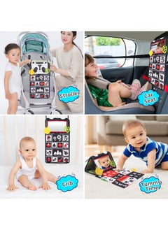 Generic Baby Toy Foldable Double-sided Cloth Book Ha Ha Mirror Color Training Voice Bite Table Calendar-Color:Haha Mirror Cloth Book  - Image 3