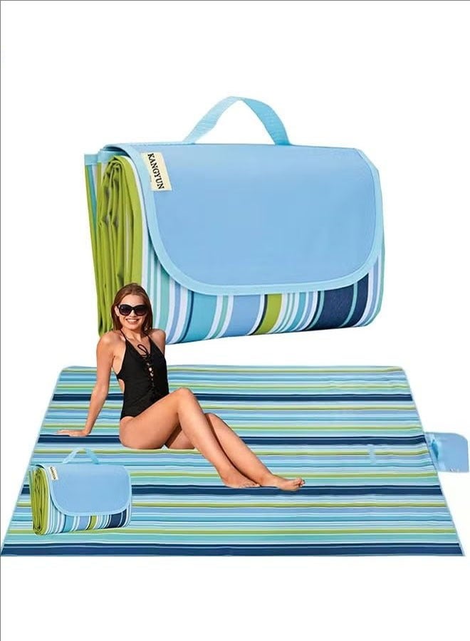 Generic Thickened Picnic Mat,Outdoor Picnic Mat,Beach Camping Moisture-proof Mat,Park Folding Lawn Portable Tarpaulin  - Image 1