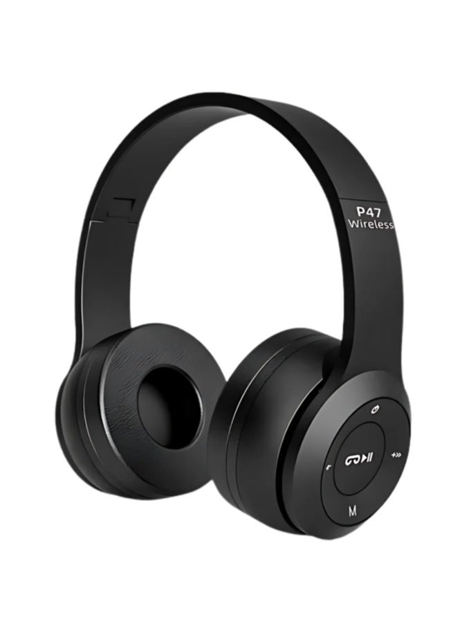 Generic - Click to see full view Wireless Bluetooth Headphone - Over Ear Stereo Music Headset with Memory Card Support, Gaming Headphones with Built-in Microphone for Laptop, Mobile Phone, PC-47 - Image 1