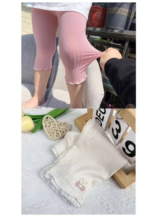Girls' Summer Thin Modal Leggings With Skirt, Girls' A-class Summer Leggings - Image 1