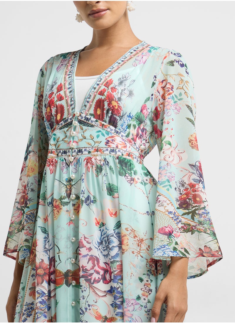 ELLA Abstract Print Dress  - Image 3