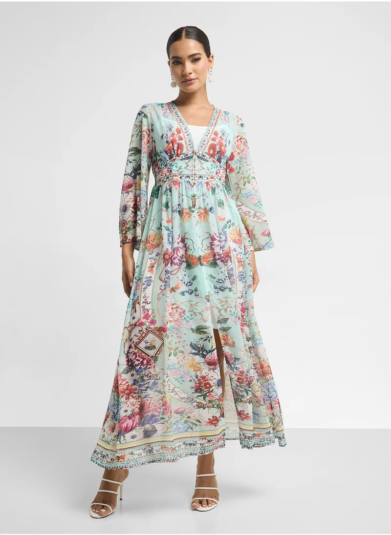 ايلا Abstract Print Dress