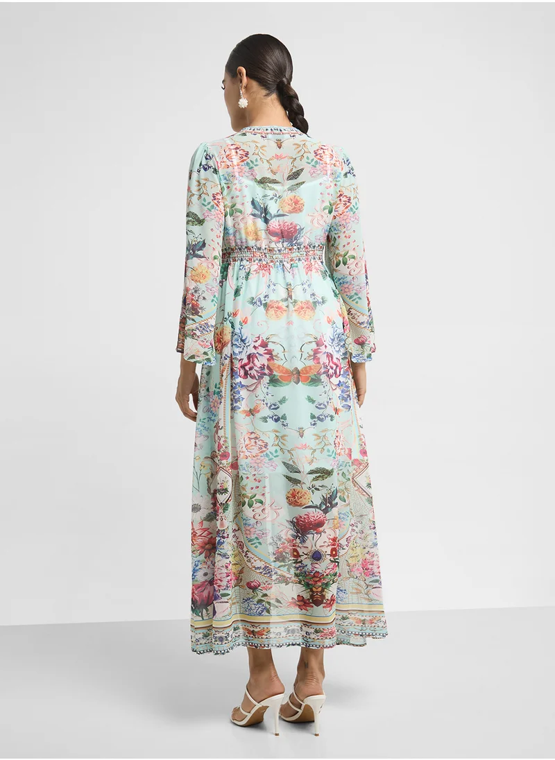 ايلا Abstract Print Dress