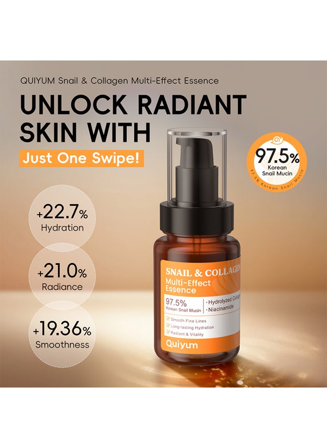 QUIYUM QUIYUM Snail Collagen Multi-Effect Essence, Hydrating and Moisturizing Essence - 100ml  - Image 2