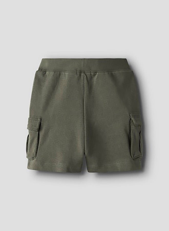 NAME IT Name It Mini Boys Olive Sweat Shorts  - Image 2