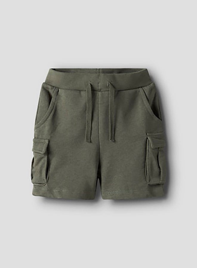 NAME IT Name It Mini Boys Olive Sweat Shorts  - Image 3