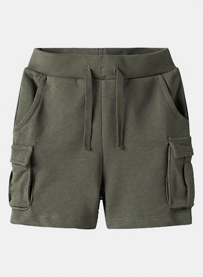 NAME IT Name It Mini Boys Olive Sweat Shorts  - Image 1