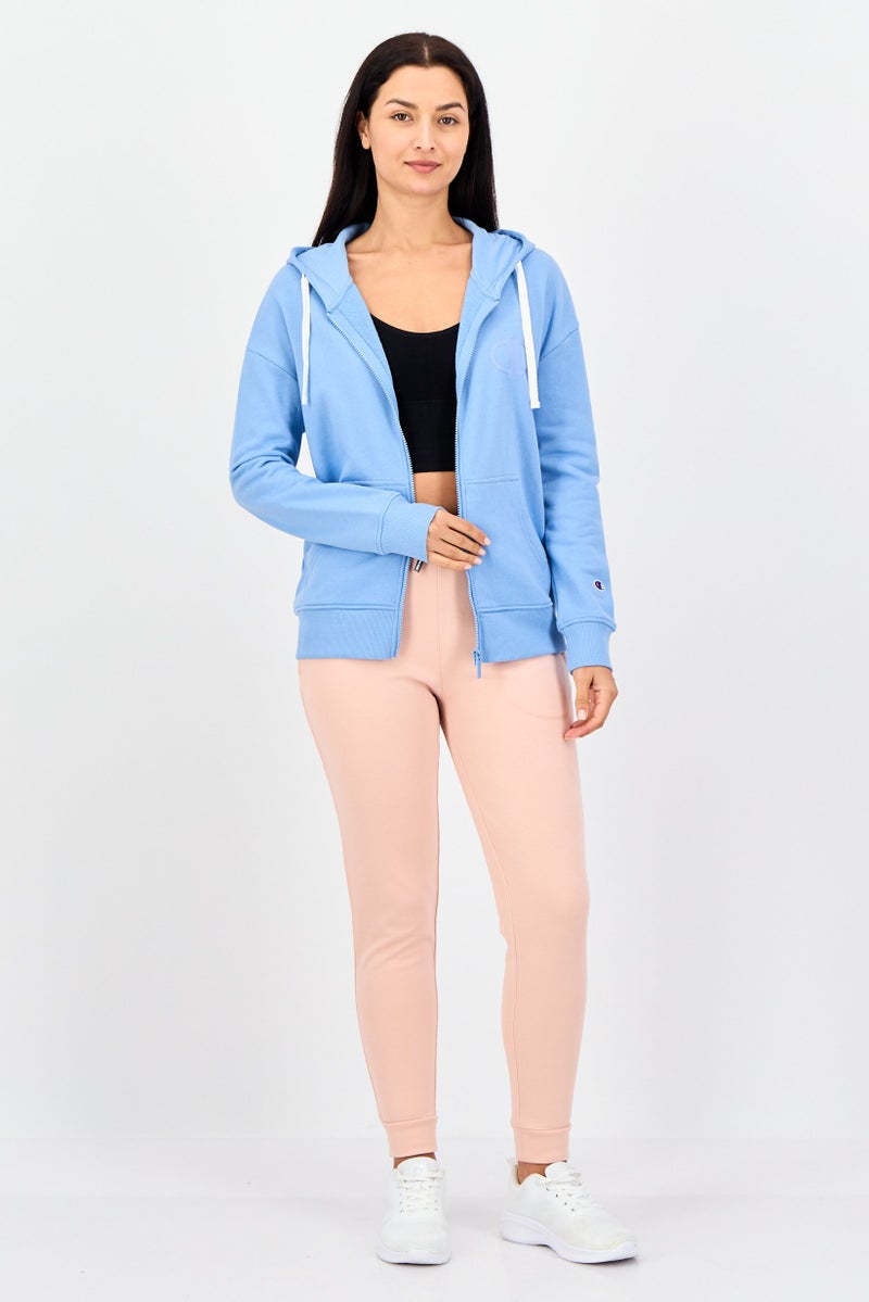 Champion Women Sportswear Fit Long Sleeve Outdoor Hoodie, Blue - Image 4