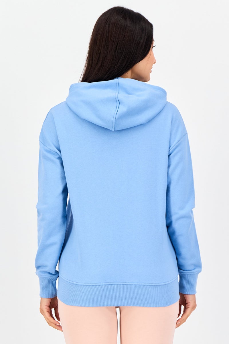 Champion Women Sportswear Fit Long Sleeve Outdoor Hoodie, Blue - Image 3