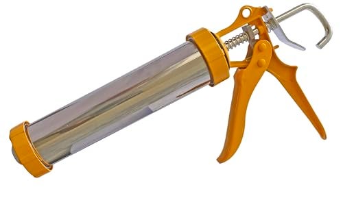 Inditrust WITH GLOVES Cartridges Manual Caulking Gun for Silicone Sealant Standard Temperature Cordless Glue Gun (9 INCH STEEL BODY) - Image 2
