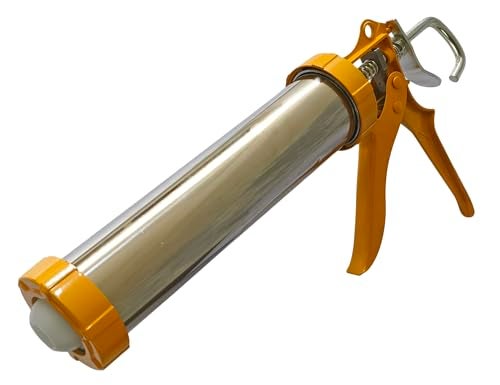 Inditrust WITH GLOVES Cartridges Manual Caulking Gun for Silicone Sealant Standard Temperature Cordless Glue Gun (9 INCH STEEL BODY) - Image 5