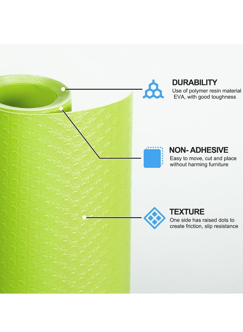 1 Roll Refrigerator Liners,Fridge Mats Liners for Glass Shelves Washable Oilproof,EVA Non Adhesive Shelf Mat Drawer Liner Protects Against Spills Can Be Cut (Light Green)  - Image 5