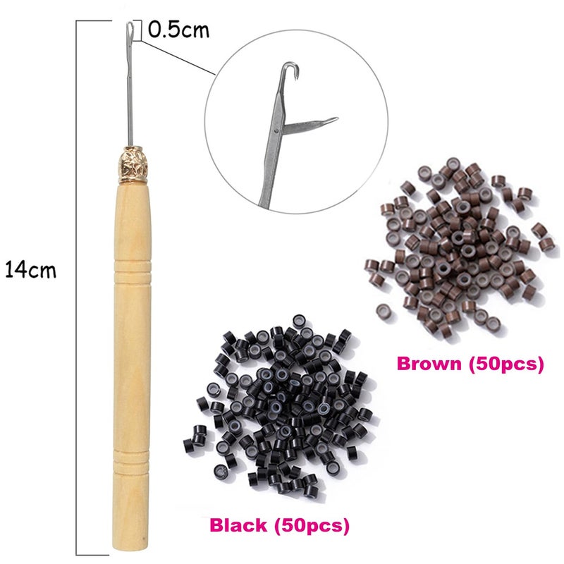 YOOONXI Pink Hair Tinsel Kit with Tool 6pcs 1200 Strands Glitter Tinsel Hair Extensions Heat Resistant Sparkling Shiny Fairy Hair Accessories for Women Girls Kids 47Inch - Image 3