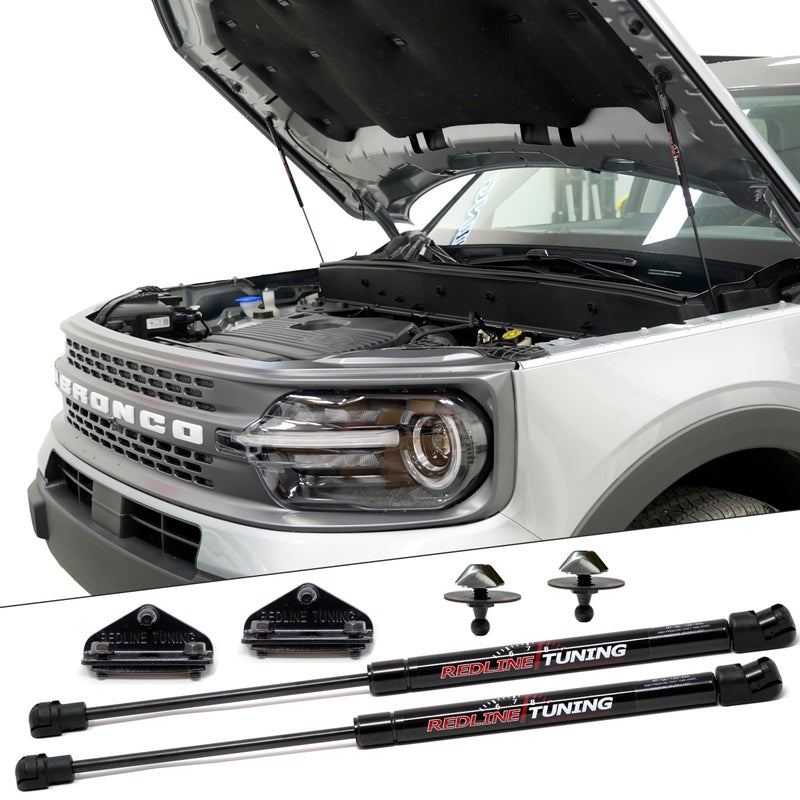 Redline Tuning 211103802 Hood QuickLIFT Plus System Compatible with Ford Bronco Sport 2021 All Black Components Bolt in System