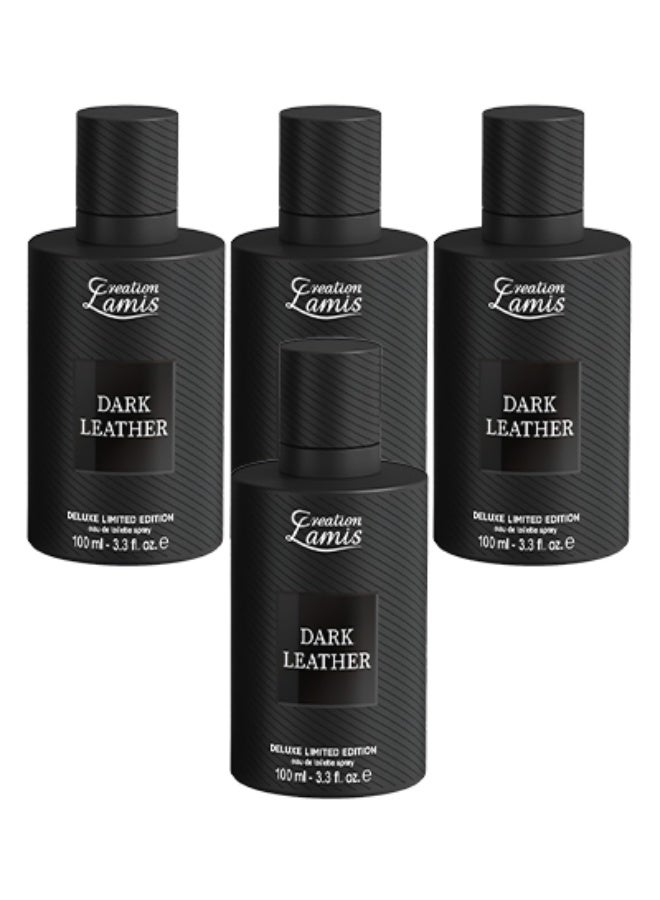 كرياشن لاميس 4 قطع عطر دارك ليذر للرجال 100 مل - Image 1