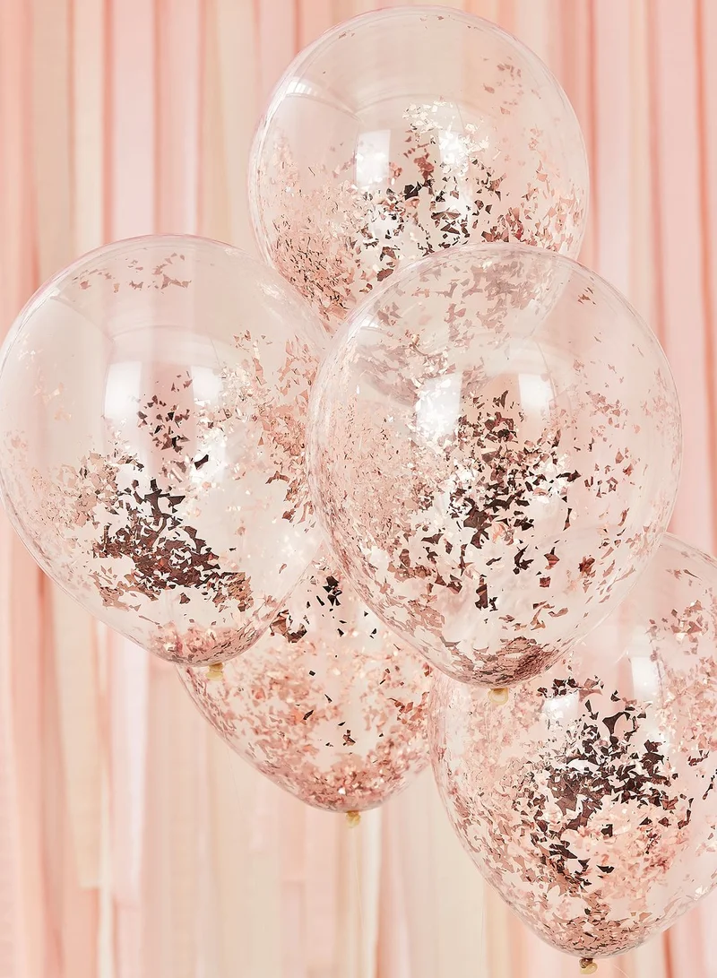 Ginger Ray Rose Gold Confetti Filled Balloon