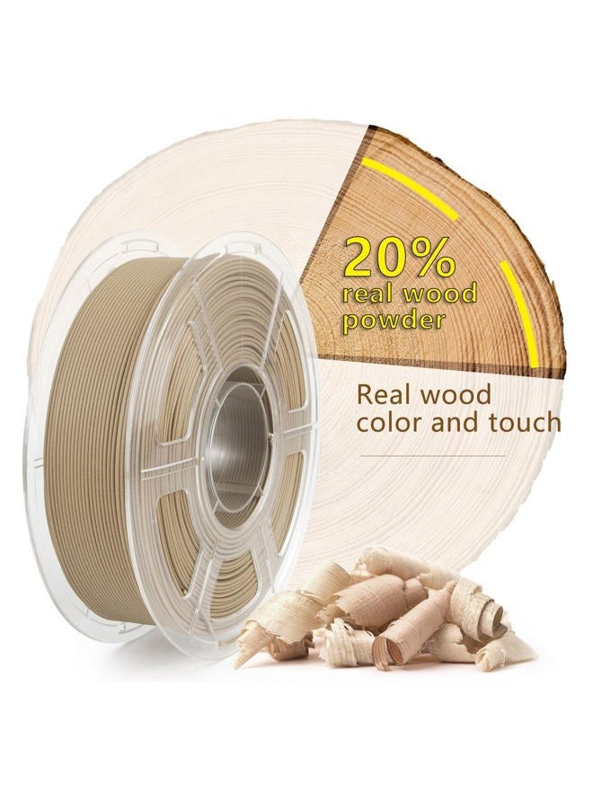 iSANMATE Wood Filament 1.75mm, PLA+ 3D Printer Filament 1 kg Spool (20% Wood Powder+80% PLA+) - Image 2