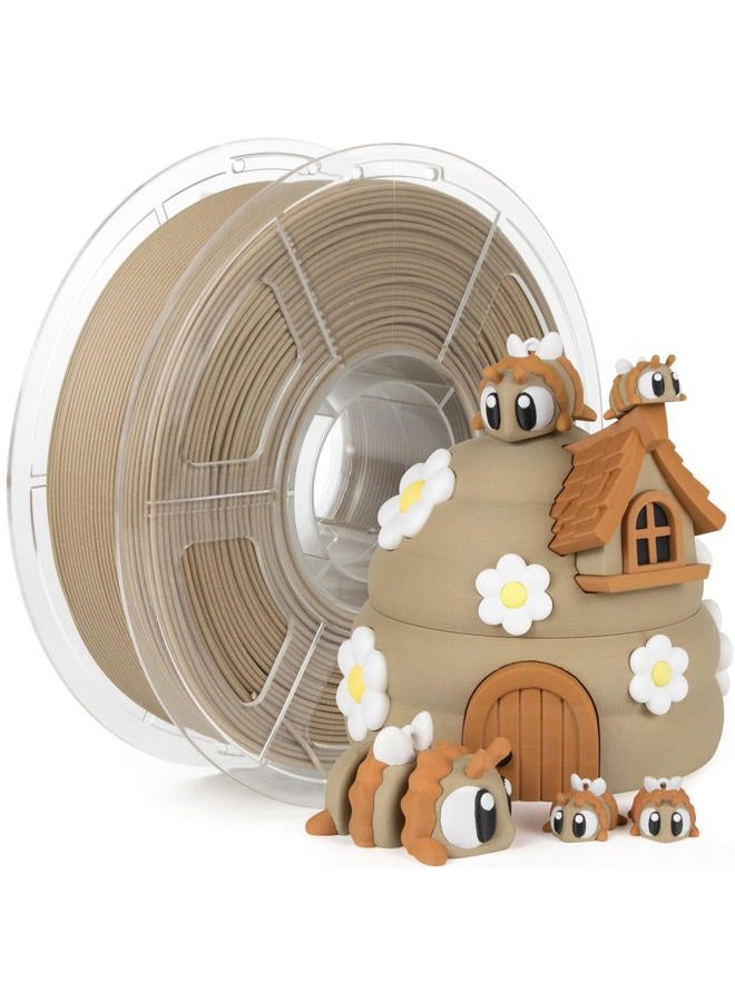iSANMATE Wood Filament 1.75mm, PLA+ 3D Printer Filament 1 kg Spool (20% Wood Powder+80% PLA+) - Image 1
